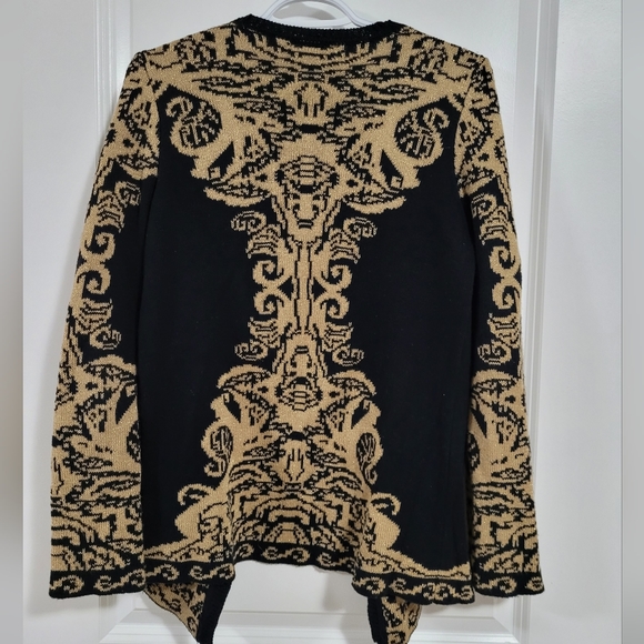 Gold and black cardigan size small Le Temps des Cerises - Picture 2 of 8
